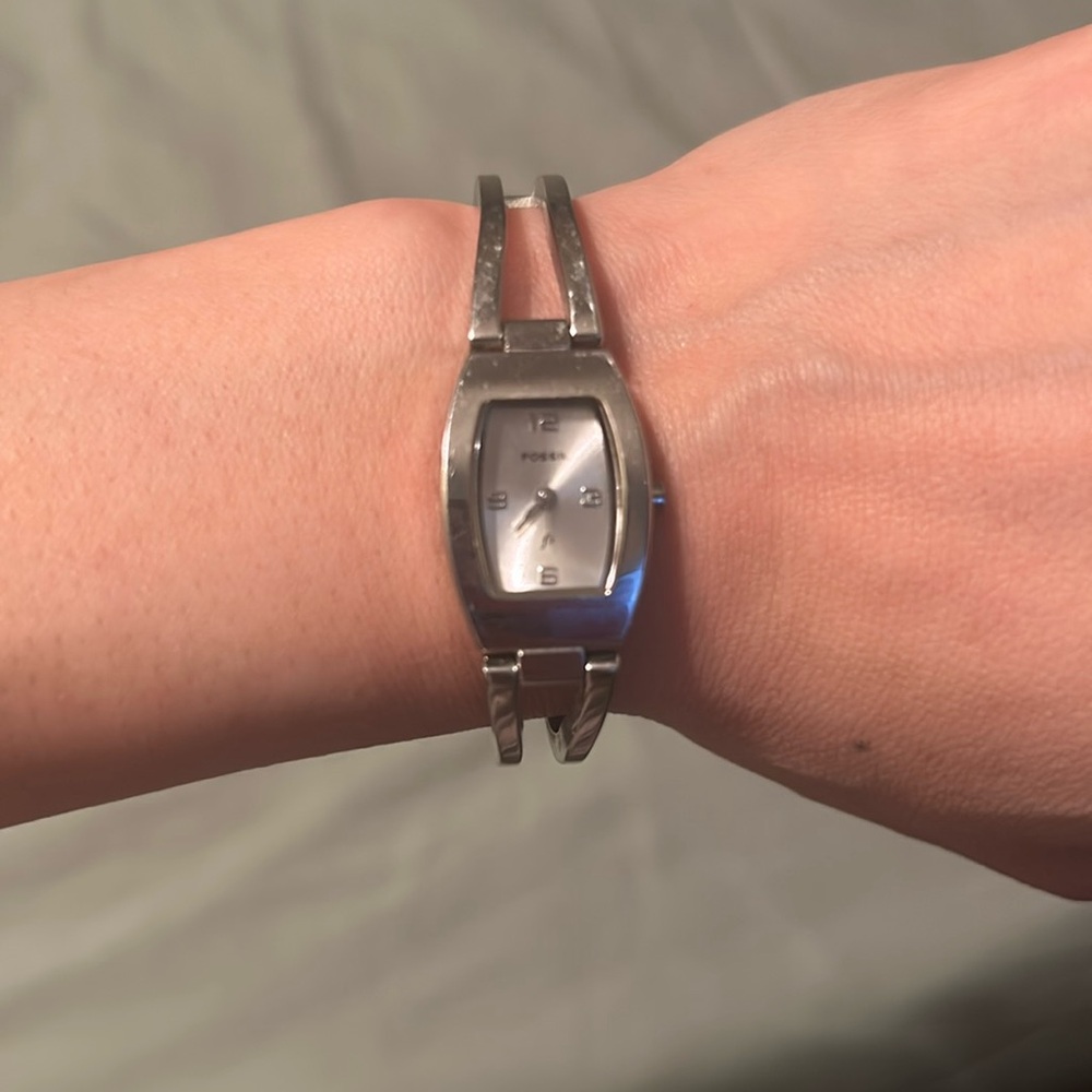 Silver Fossil watch